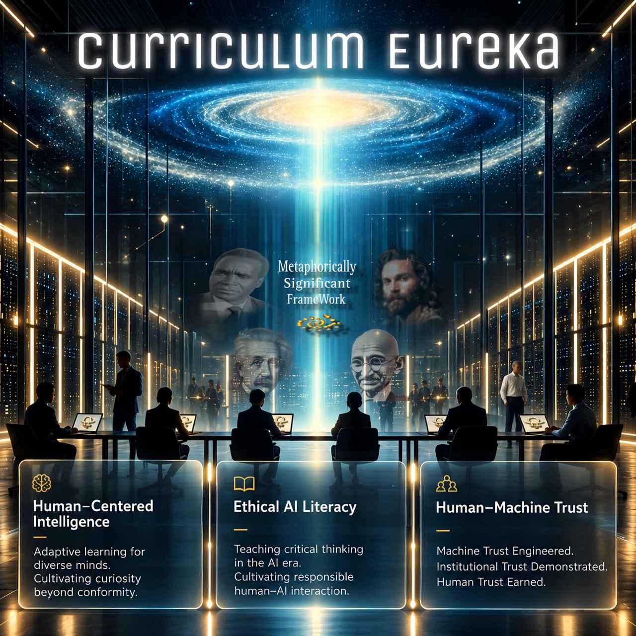 Curriculum Eureka | History and the three pillars: human-centered intelligence, ethical AI literacy and human-machine trust